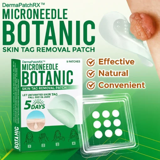 DermaPatchRX® MicroNeedle Botanic Skin Tag Removal Patch