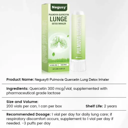 Negusy® Pulmovia Quercetin Lung Detox Inhaler